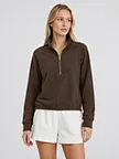 custom brown fleece sweatshirt